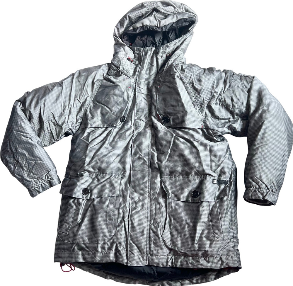 DC Shoes Snow Jacket Men Small Waterproof Ski Snowboard Gray Insulated Coat Y2K